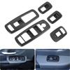 5pcs Black Carbon Fiber Window Lift Switch Cover Trim for Dodge Ram 1500 2018-21