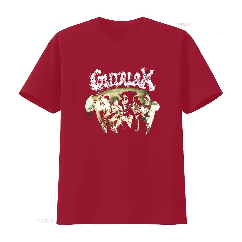 2024 Maglietta Vintage Concerto Band Gutalax Nera Tutte le Taglie Design Divertente per Fan del Rock vintage Lavata uomo Comoda Unisex