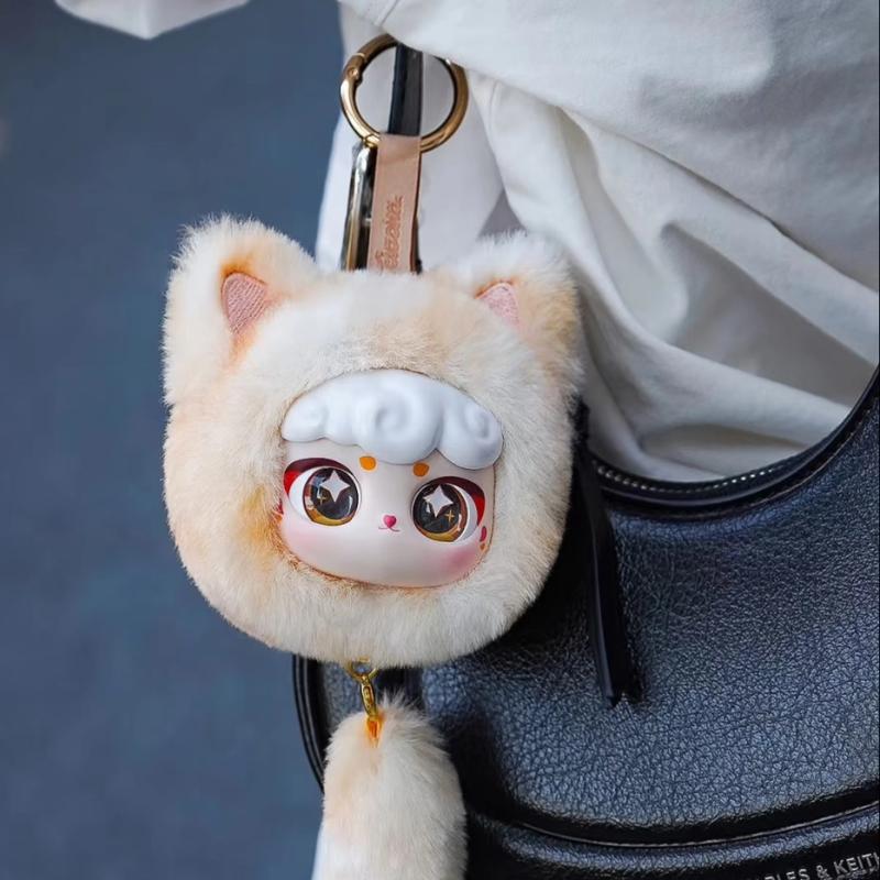 Lucky Meow Series Plush Doll Blind Box Cute Backpack Pendant Trendy Collectible Toy For Girls Kids Birthday Gift