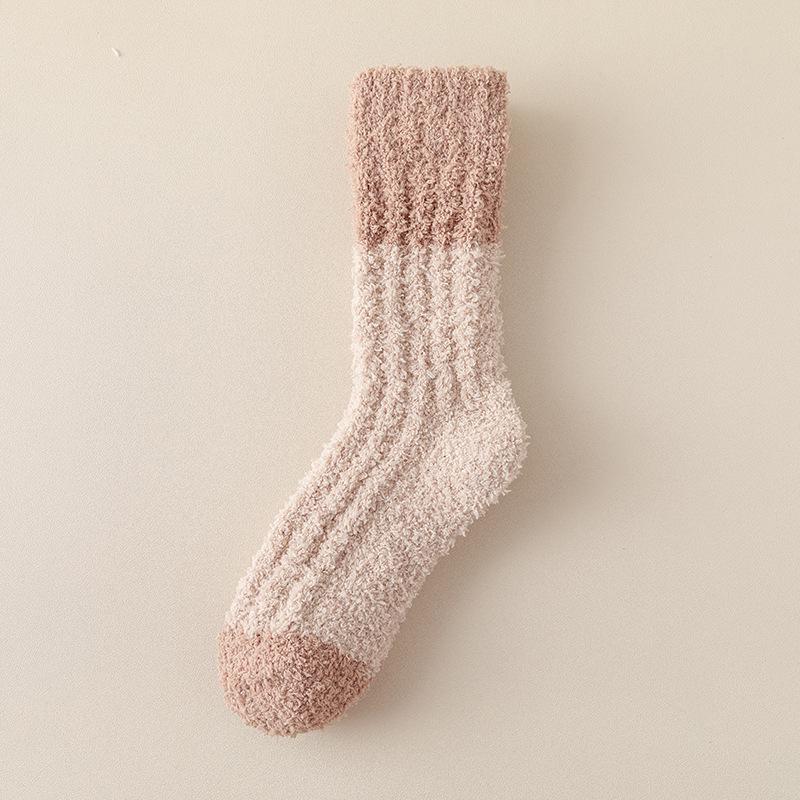 Men's Fleece-Lined Winter Home Socks - Thick Cozy Floor and Sleep Socks