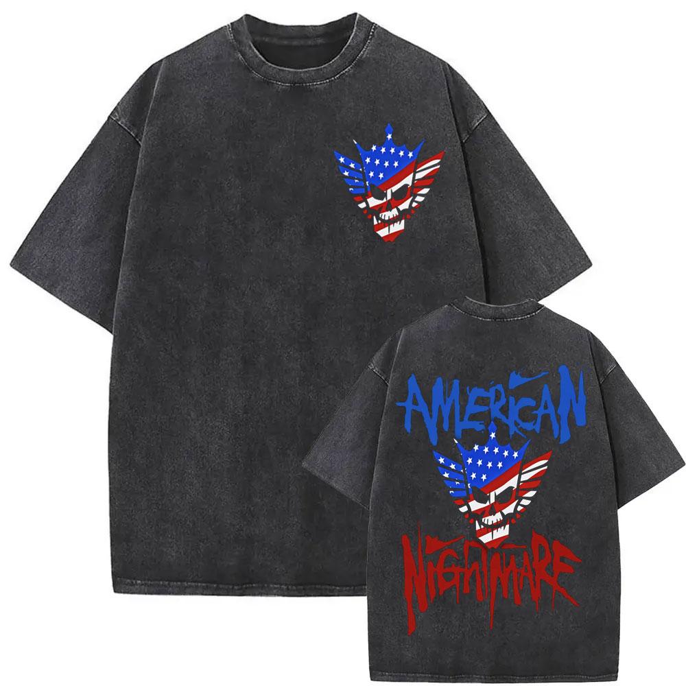 Cody Rhodes The American Nightmare Graphic T Shirt Unisex Women Fashion S Vintage Washed T Shirts Casual Cotton Oversized Tshirt