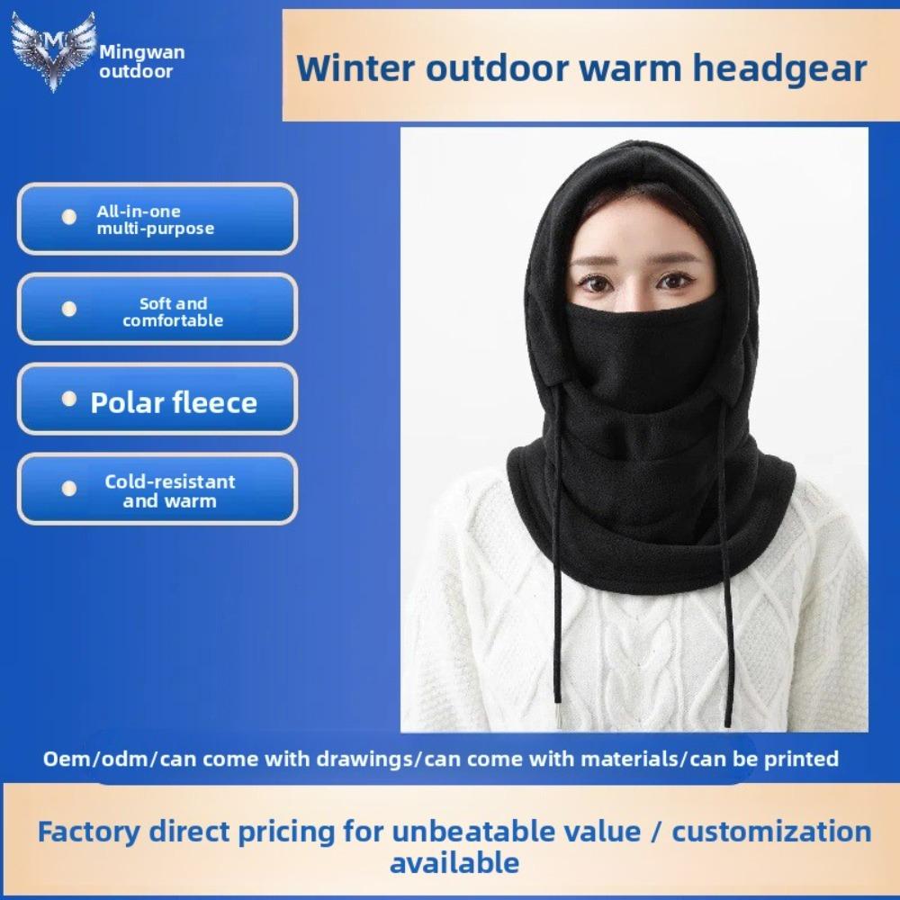 **Winter Warm Hat with Face Mask Men Women Ear Protection Neck Gaiter Windproof Cycling Cold-Proof Balaclava Cap**