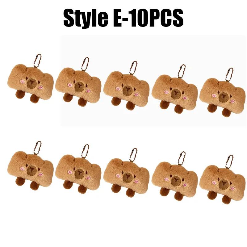 Adorable Capybara Plushie Keyring Funny Bread Topper Anime Style Fluffy Hanging Toy Cute Food Themed Decor Accessories for Teens