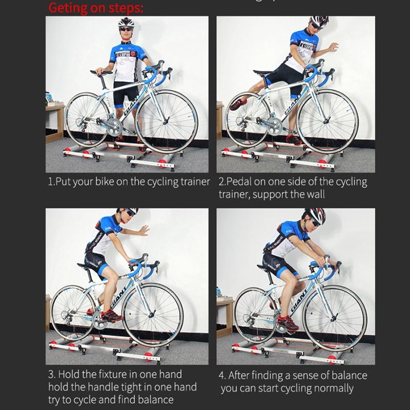 51 * 19.7 in Aluminum Alloy For MTB Road Bike Bike Roller Trainer Stand Bicycle Indoor Exercise Bike Training Silent Folding Trainer