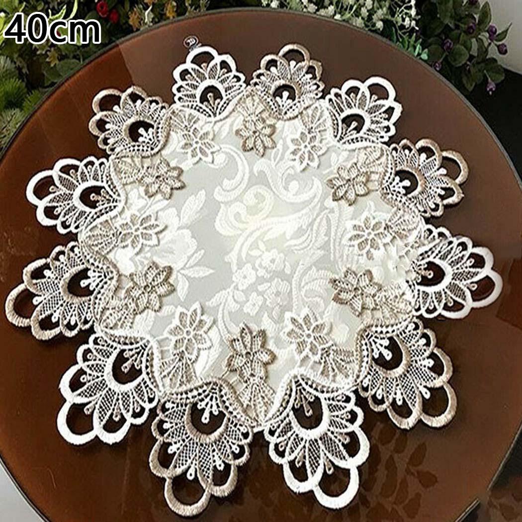 

Round Tablecloth Lace Floral Table Cloth Hotel Restaurant Banquet Party Tablecloth Round Table Antifouling Cover Cloth Decor