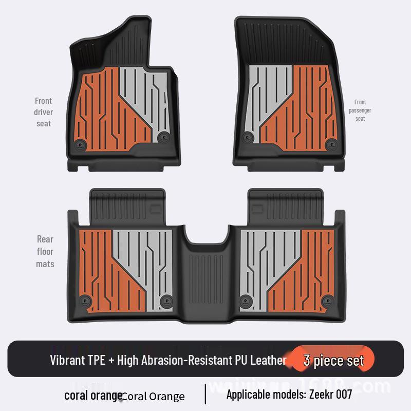 Baidequan TPE Floor Mats for 2025 Zeekr 001/7X007GT Colorful Trunk Mat