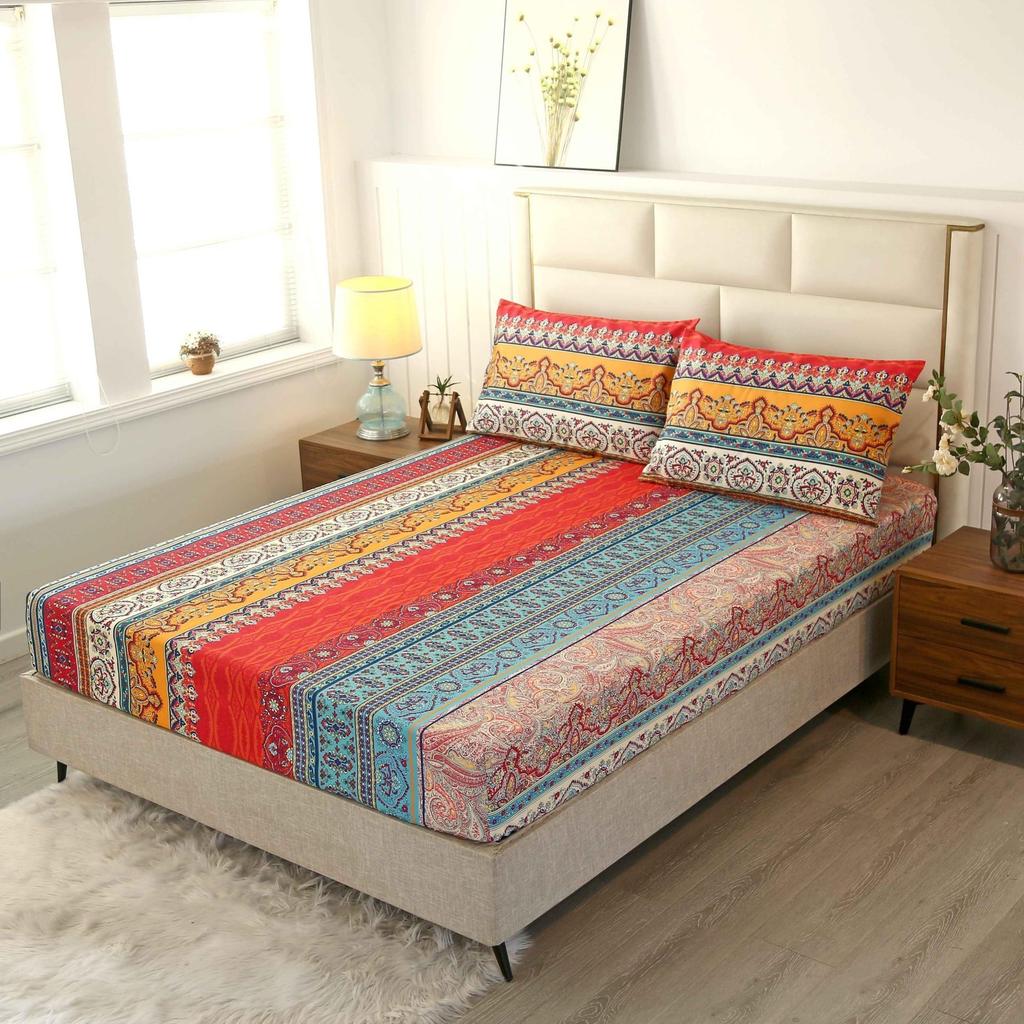 Flower And Plant Pattern Bed Hat Three-Piece Digital Printing Bedding Bed Hat Three-Piece Set Children And Adults