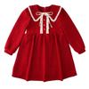 Girls Red Princess Dress for Christmas and New Year Holidays
