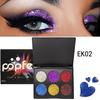 6 Colors Diamond Glitter Eye Shadow Sequin Eyeshadow Palette Makeup Palettes