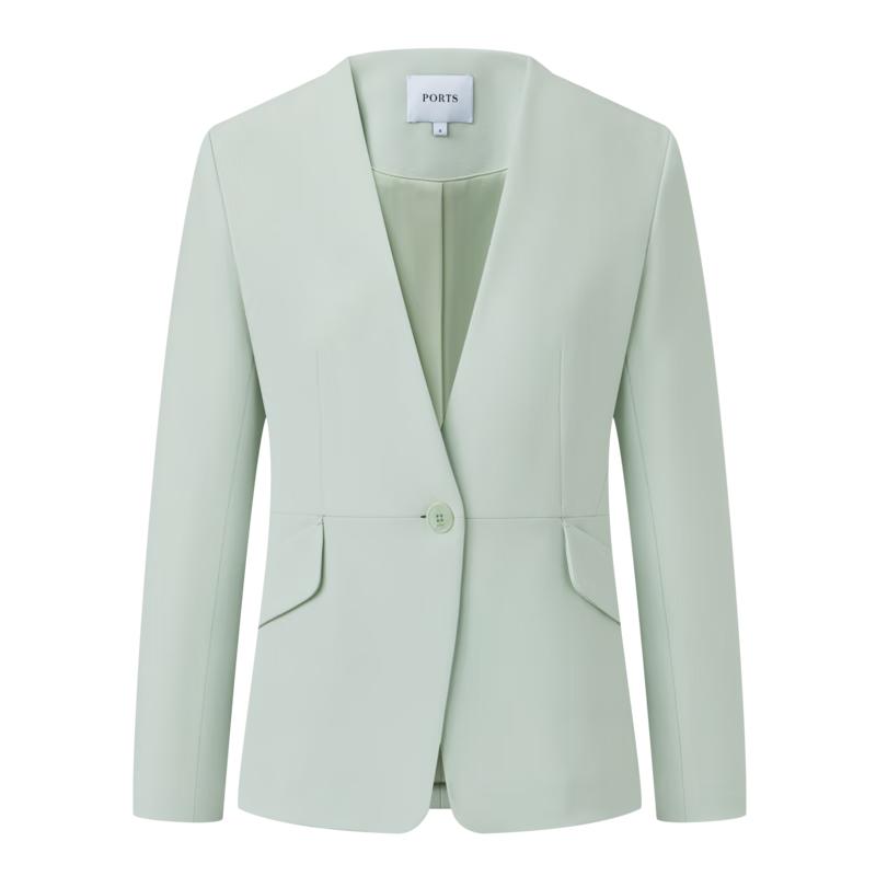 PORTS Women's Mint Grey-Green Blazer