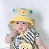 Baby Summer Sun Hat Kids Breathable Mesh Basin Cap Cute Boy Girl Outdoor Sunshade Visors Cartoon Bear Children Fisherman Hats