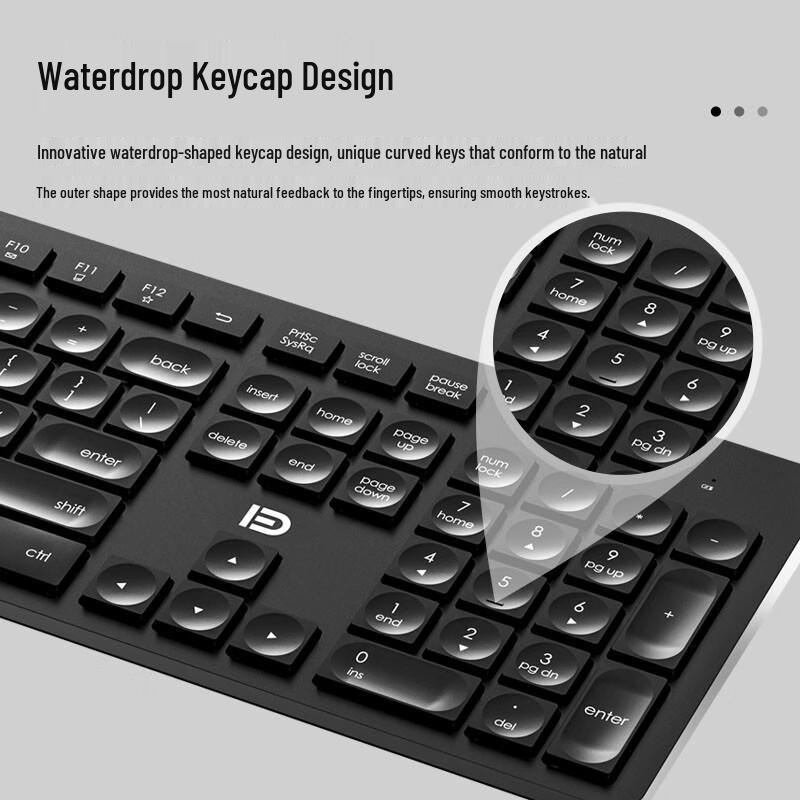 Fude EK783 Slim Wireless Keyboard Mouse Combo
