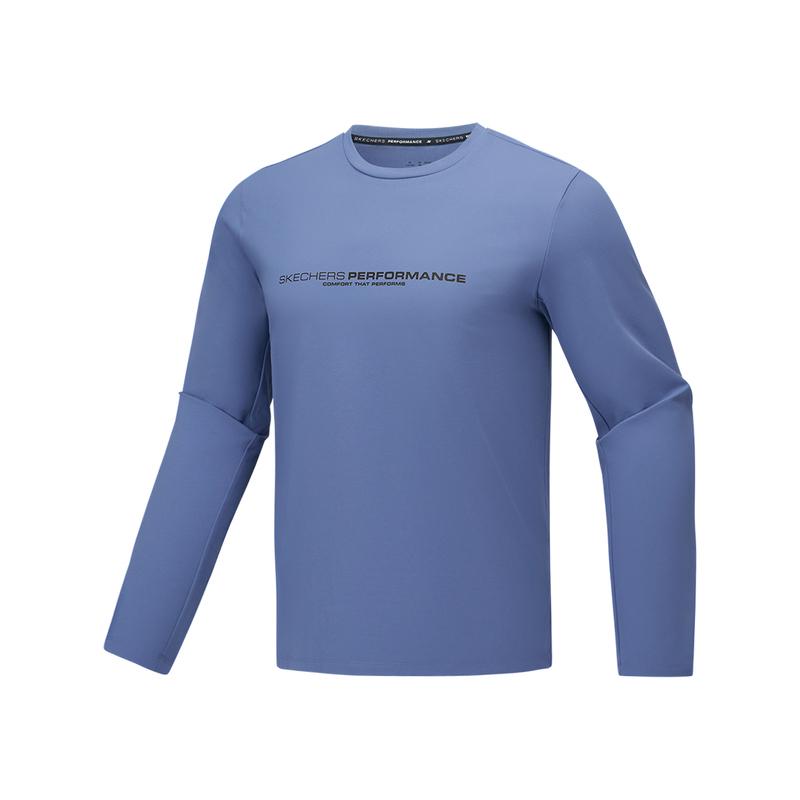 Skechers Soft Versatile Comfortable Fashionable Slim Fit T-Shirt Men tops Dark-Blue P425M173-05YL S
