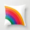 Retro Rainbow Tunnel Pattern Pillowcase Brown Plush Cushion Cover Living Room Bedroom Sofa Chair Home Decor Pillowcase 45X45Cm