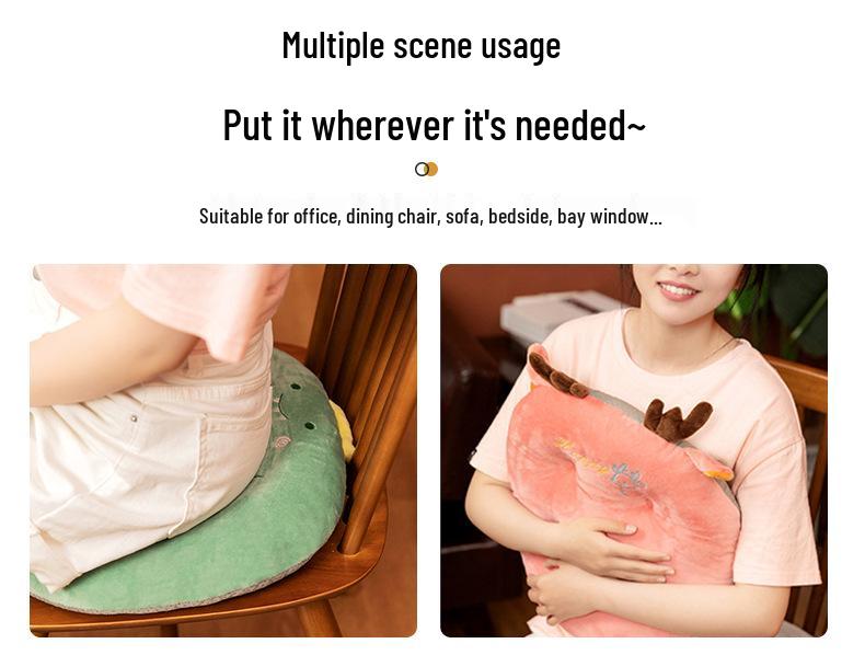 Cute Cartoon PP Cotton Round Cushion - Soft Tatami Chair & Living Room Seat Pad with Backrest Support