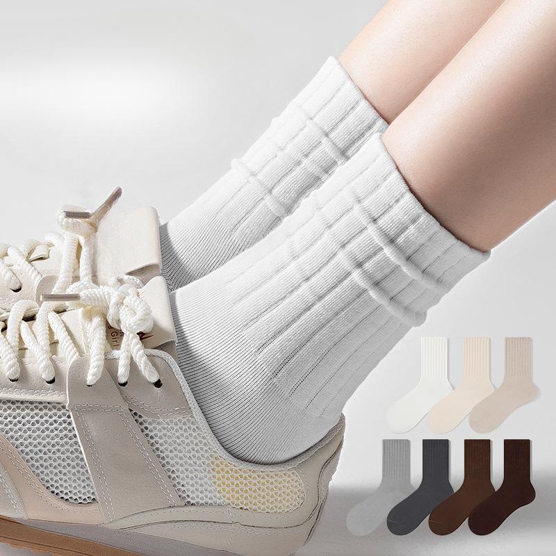 Female Autumn and Winter Warm Cotton Comfortable College Wind Anti Pilling Boneless Tube Socks