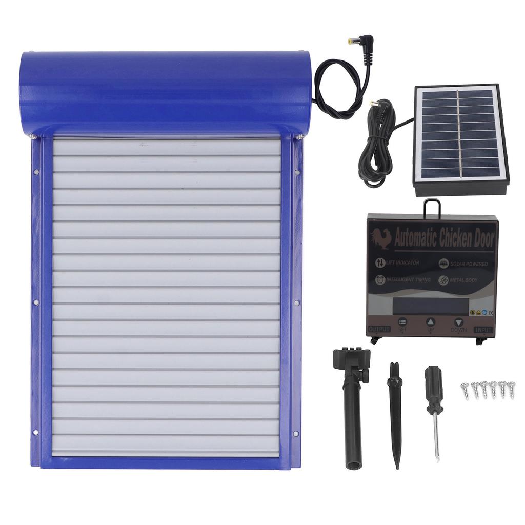 Automatic Chicken Coop Door Solar Powered Chicken Door Opener Daily Programmable Timer Control