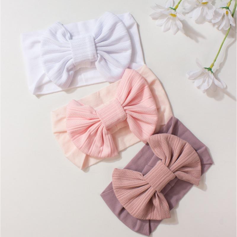 New Thin Baby Headband, Cute Solid Color Bow Children's Headscarf, Summer Baby Hair Accessories
