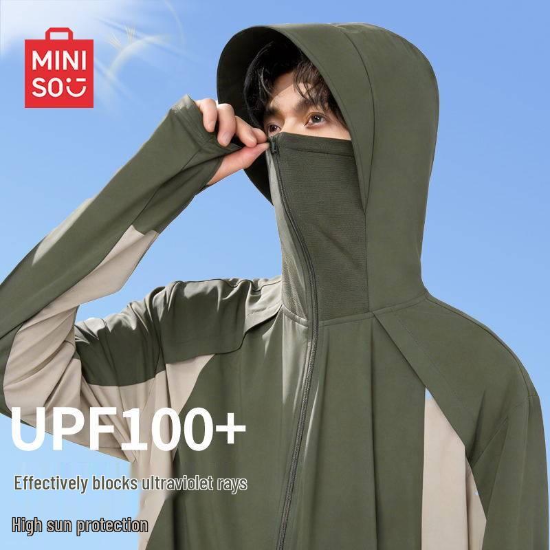 MINISO Men s Cooling Quick-Dry UPF100+ Sun Protection Jacket 4XL
