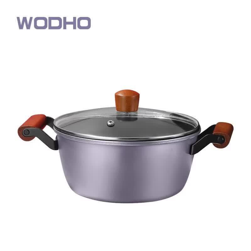 WODHO 3-Piece Wok, Soup Pot, and Frying Pan Cookware Set
