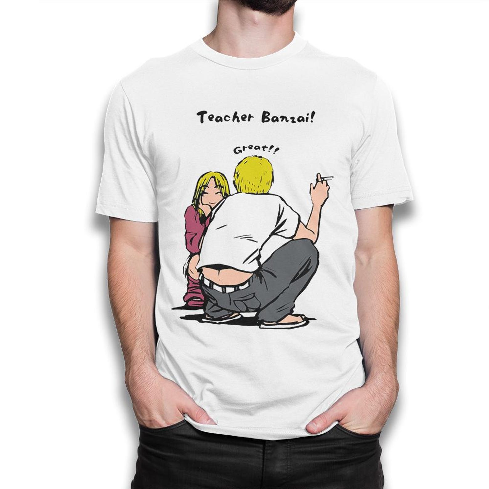 Great Teacher Onizuka Teacher Banzai T-Shirt, Men s and Women s Sizes 4XL