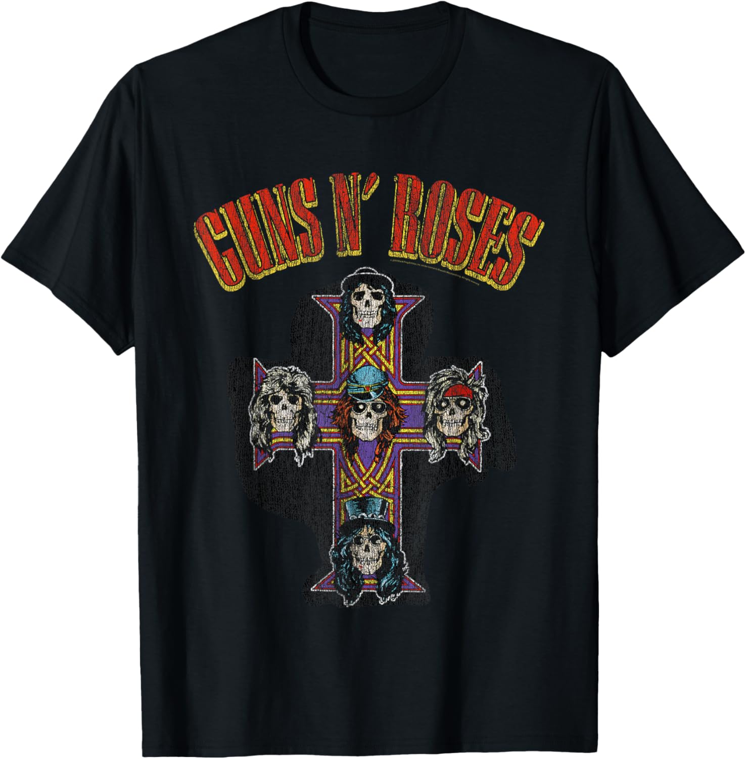 Guns N Roses Official Cross Arch T-Shirt S
