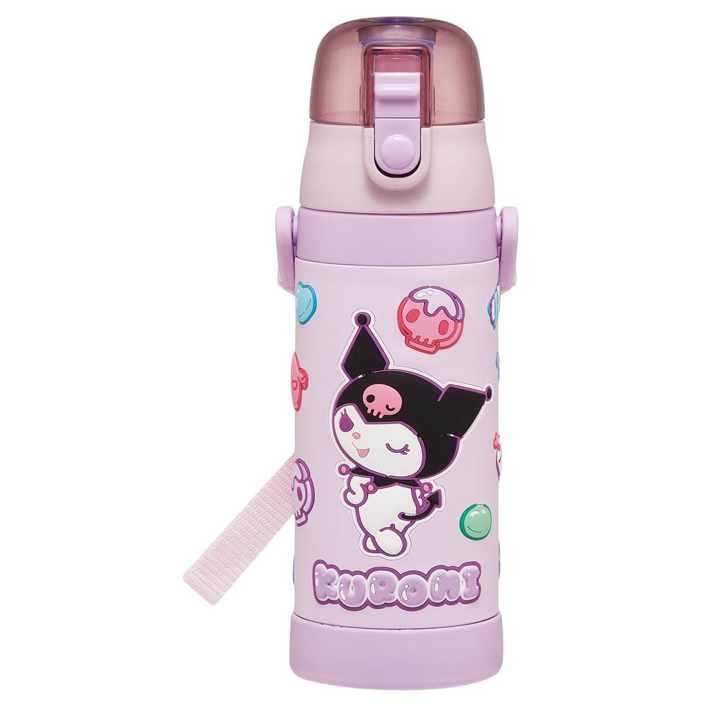 Skater childrens stainless steel water bottle direct drink 480ml Sanrio Kuromi Mashugumi girl 3D three-dimensional print child-friendly lightweight
