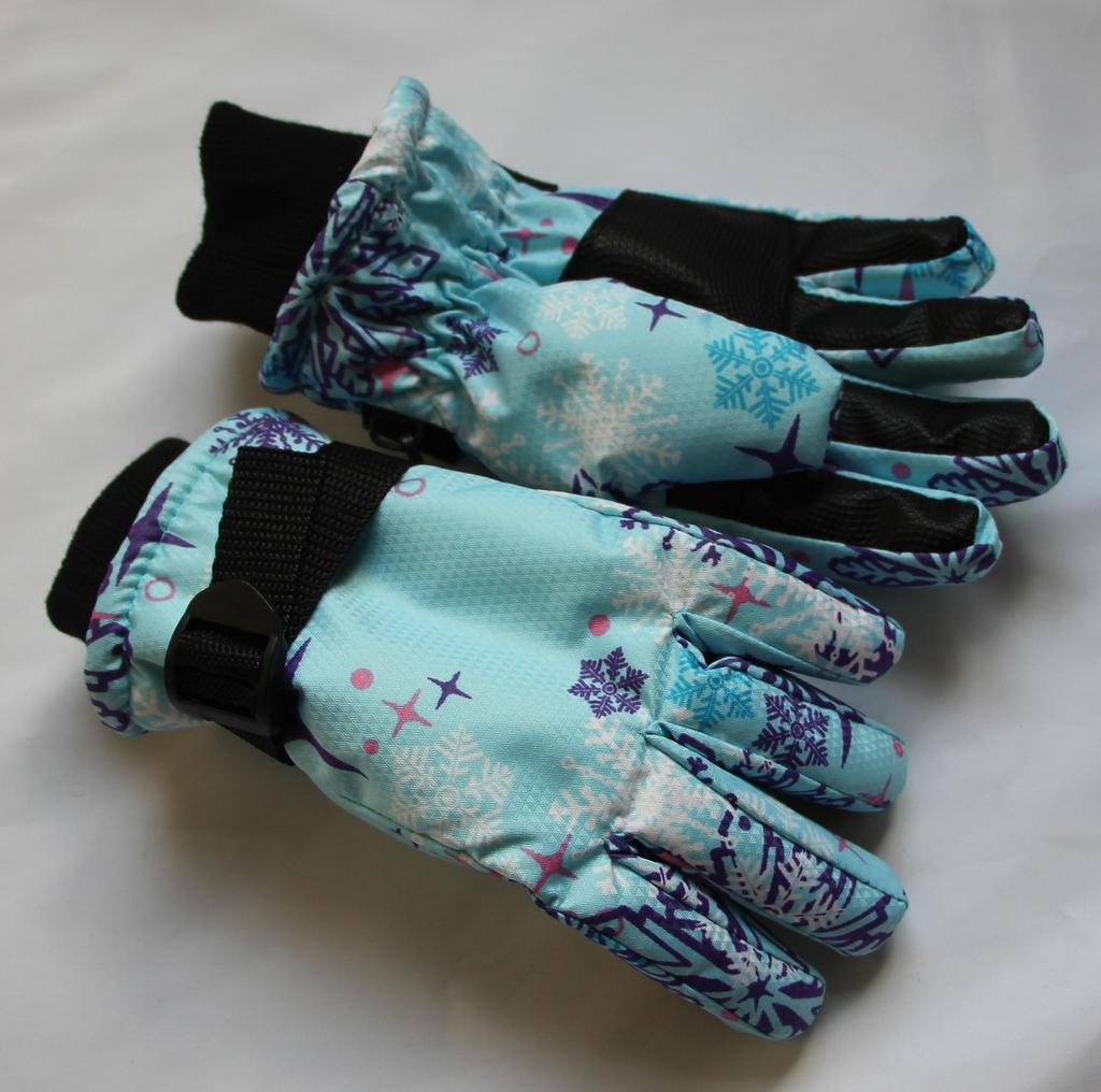 Children's Printed Electric Bike Gloves: Warm, Waterproof, Windproof Ski & Outdoor Cycling Gloves