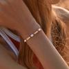European and American copper-plated 18K freshwater pearl temperament bracelet, handmade high-end beaded bracelet.