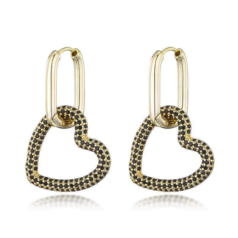 High Quality Zirconia Hoop Earrings for Women Elegant Star Copper Dangle Earrings Female Wedding Party Jewelry Couple Gift