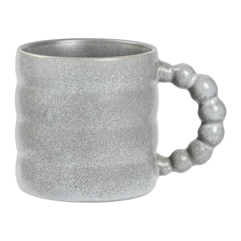 Delicate Handle Mug Minimalist Solid Color Cup Household Ceramic Cup Water Cup Large Capacity Breakfast Cup Teacup