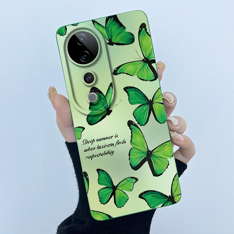 For Vivo V40 Case Vivo V40 Pro V40e Phone Case Vivo iQOO Z9S 5G Fashion Simplicity Flower Shockproof Shell Protection Back Cover
