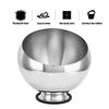 Buffet Sauce Bowl Seasoning Bowl Stainless Steel Hot Pot Restaurant Seasoning Container Sauce Pot with Base Silver Desktop Bowl