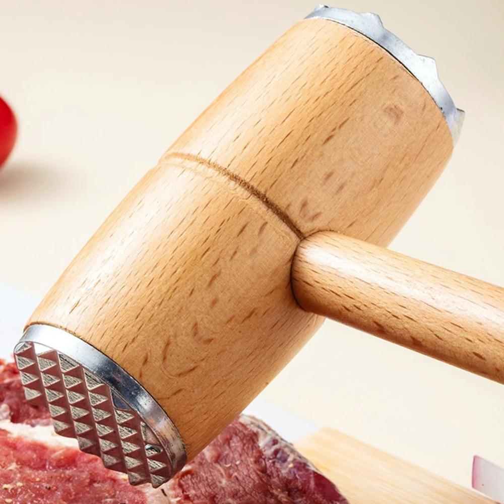 Metal Head Double Sided Meat Tenderizer Hammer Non-slip Handle Meat Hammer Meat Tender Steak
