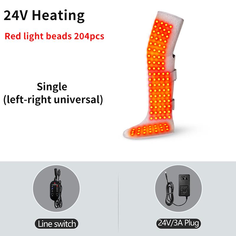 

Durable And Safe Full Wrap Red Light Bead Heated Leg Knee Protector Arthritis Knee Pain Relief Improves Circulation Home Office For Parents EU-Plug