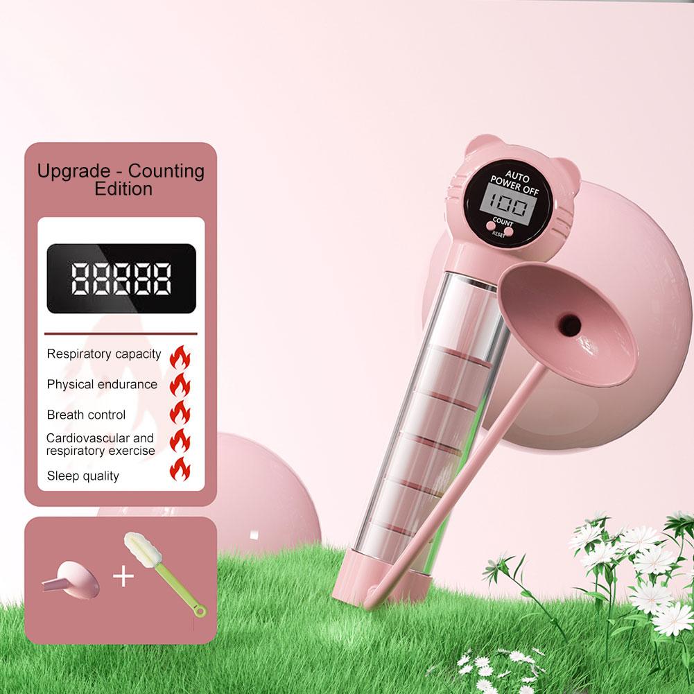 1 Set Breathing Exercise Device Abdominal Muscle Trainer Deep Breathing Dumbbell Men Women Adults Lung Capacity Training Device