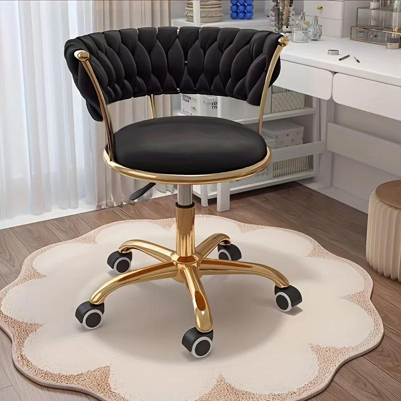 Swivel Adjustable Height Vanity Stool, Modern Dressing Accent Chair for Bedroom Makeup Salon Spa Home Office