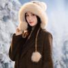 Ear Protection Knitted Thermal Hat Women's Autumn and Winter Piled Thickened Hairball Wool Colorful Hat