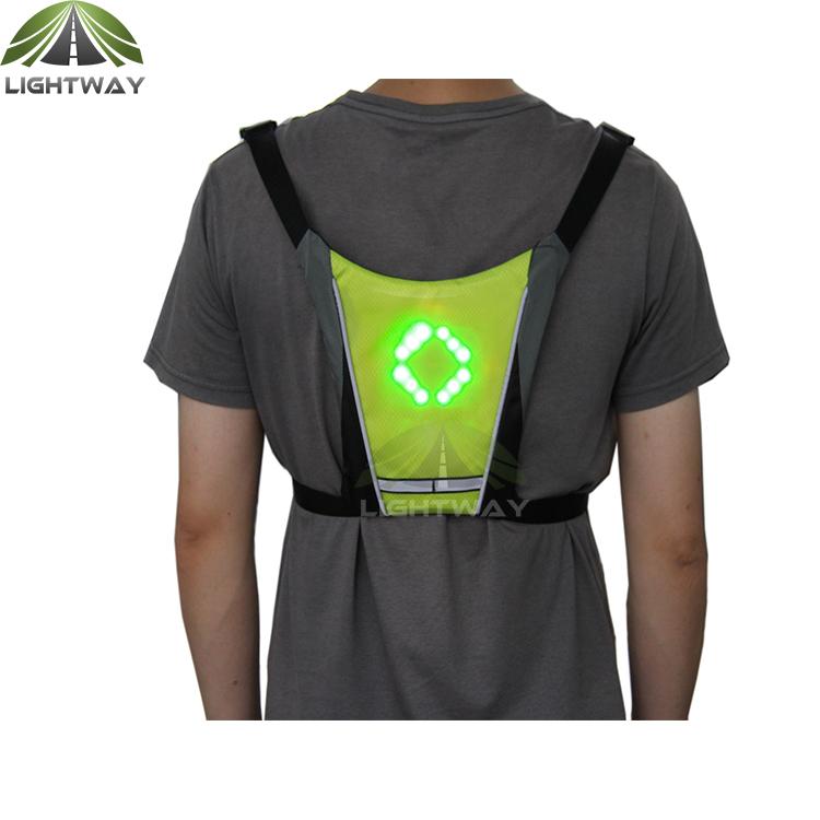Flashing LED Safety Vest Cycling Led Signal Vest Bike Safety Wireless Turn Vest with Turn Signal Light