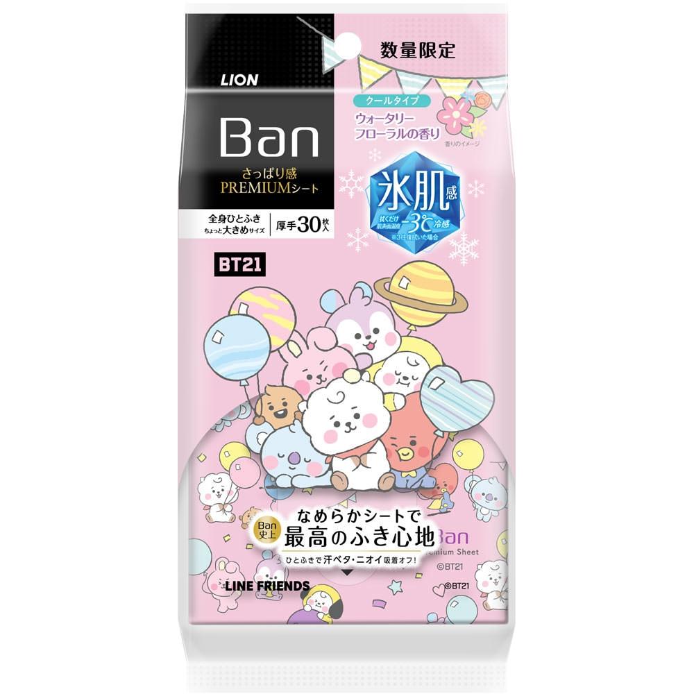 

BAN LION BAN QUICK PREMIUM SHEET COOL TYPE WATERLEY FLORAL SCENE BT21BABY 30 листов