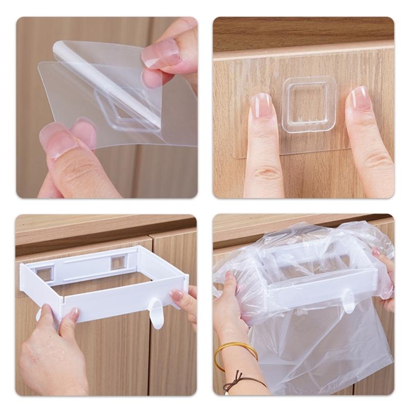 Foldable Magnetic Design Garbage Bins Quick Setup for Kitchen Multiple Room Use Durable Rack