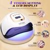 UV/LED Nail Lamp Dryer - 81 LED, Auto Sensor, 4 Timer Settings, Fast Curing for Gel Polish Manicure & Pedicure