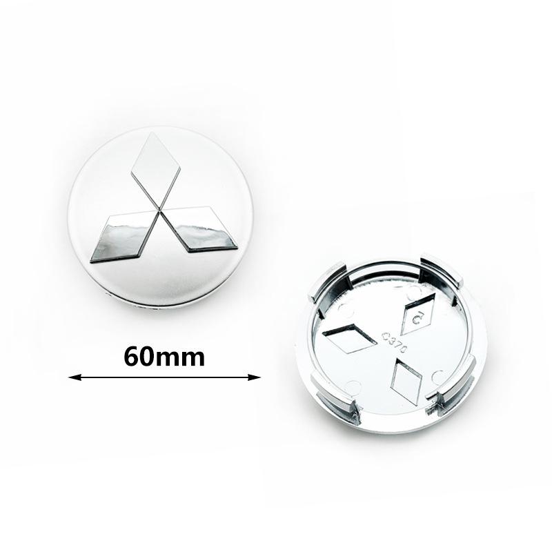 4 SZTUKI 58/60/81mm Kołpaki do Kół Samochodowych Felg Dekielki Środkowe z Emblematem Dla Mitsubishi Ralliart Lancer Cordia Pajero Outlander L200 EVO Colt