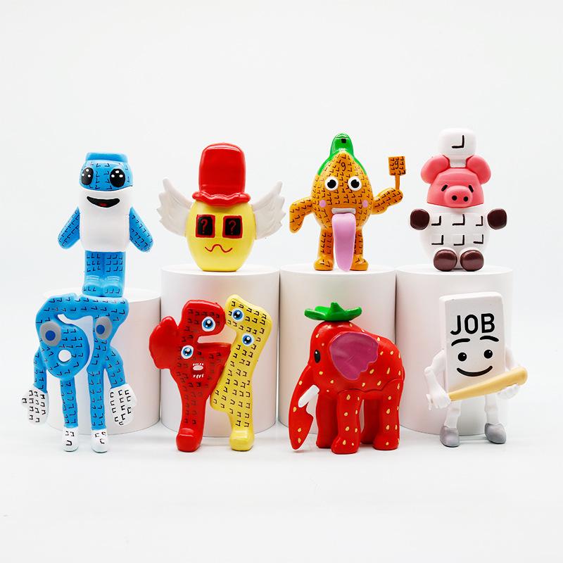8-24Pcs Italian Brainrot Anime Action Figure Set Tung Tung Sahur Tralalero Tralala Bombardino Crocodilo Figures Model Toy Gifts