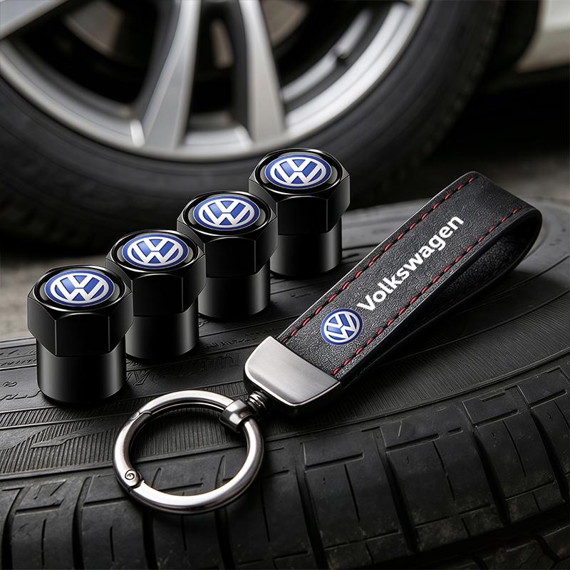 Car Tire Wheel Valve Caps Cover/Car Key Chain Ring Keychain For VW Golf Tiguan Jetta Passat T5 Polo Touran GTI Caddy Transporter zq2
