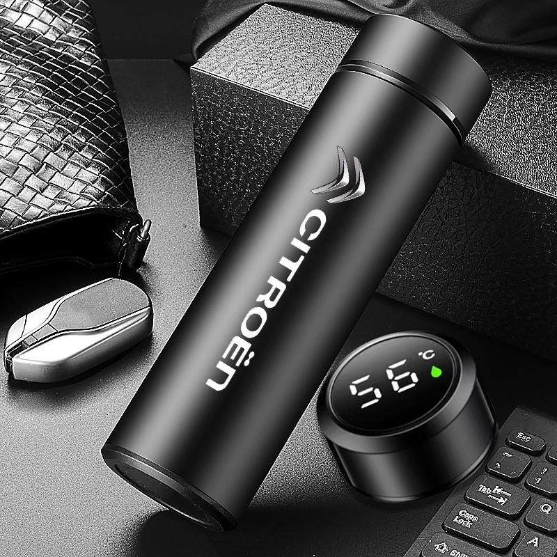 New Car Smart Thermos Mug Insulation Cup Led Digital Temperature Display For Citroen C4