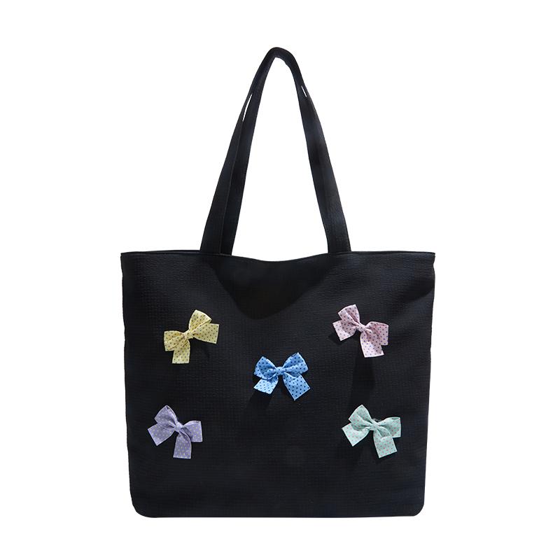 CANVAS Colors Bow Large Capacity Shoulder Bags Summer Versatile 2026  Bags for Women Commuting Sweet Women's Handbags