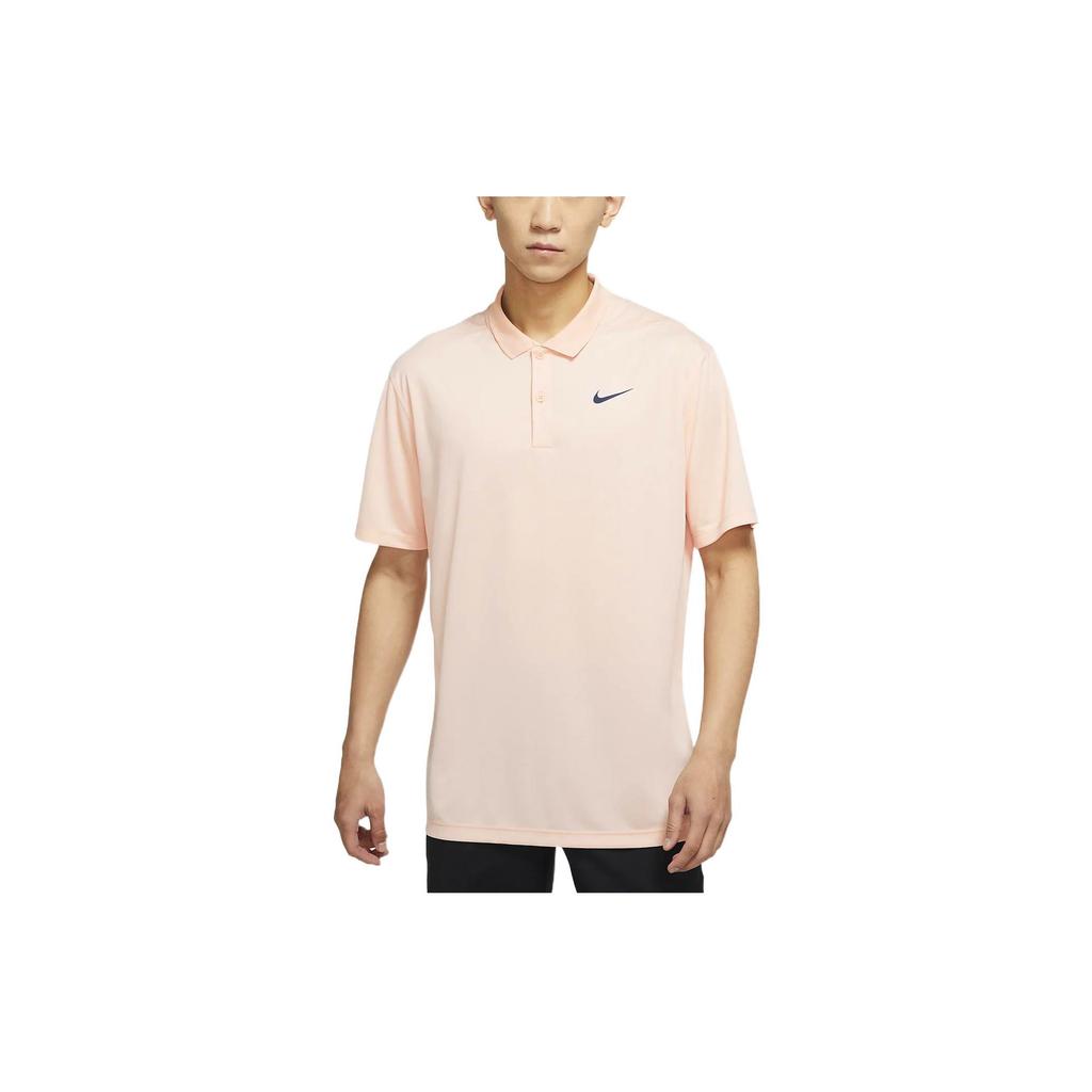 Nike Dri-FIT Victory Solid Logo Print Quick-Drying Breathable Short Sleeve Polo Shirt Men Tops Orange Pink DH0823-800