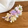 Bohemian Flower Hair Stick Colorful Bride Hair Accessories Elegant Side Clip  Daily