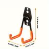 2pcs Metal Hook Garage Organizer Wall Mount Bicycle Hanger Hooks Wall Mount Anti-slip Storage Hook Garage Storage Tool